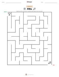 Prévia da folha de atividades imprimível FIFA