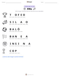 Vista previa de la hoja de trabajo imprimible de FIFA