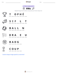 Aperçu de la feuille de travail imprimable FIFA
