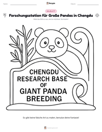 Forschungsstation für Große Pandas in Chengdu druckbare Arbeitsblatt Vorschau