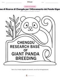 Anteprima della scheda stampabile di Base di Ricerca di Chengdu per l'Allevamento dei Panda Giganti