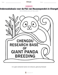 Onderzoeksbasis voor de Fok van Reuzenpanda's in Chengdu afdrukbare werkblad voorbeeld