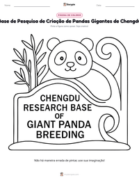 Prévia da folha de atividades imprimível Base de Pesquisa de Criação de Pandas Gigantes de Chengdu