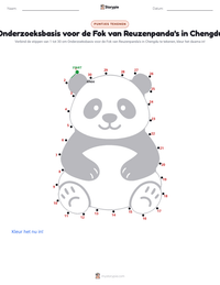 Onderzoeksbasis voor de Fok van Reuzenpanda's in Chengdu afdrukbare werkblad voorbeeld