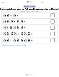 Onderzoeksbasis voor de Fok van Reuzenpanda's in Chengdu afdrukbare werkblad voorbeeld