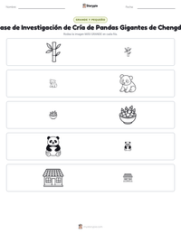 Vista previa de la hoja de trabajo imprimible de Base de Investigación de Cría de Pandas Gigantes de Chengdu