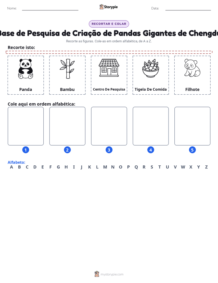 Recortar & Colar Alfabeto