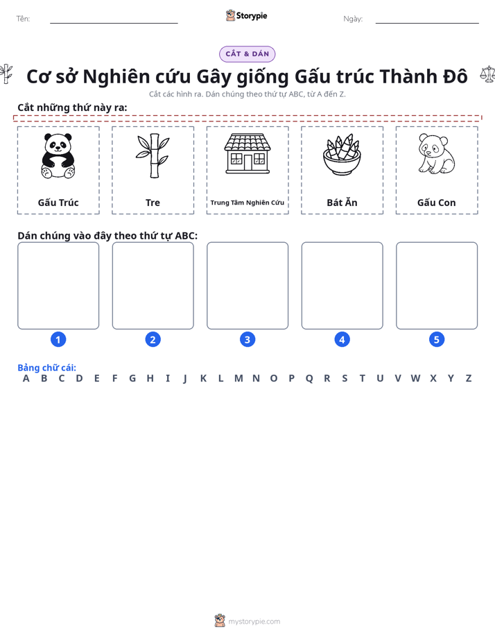 Cắt & Dán Chữ Cái