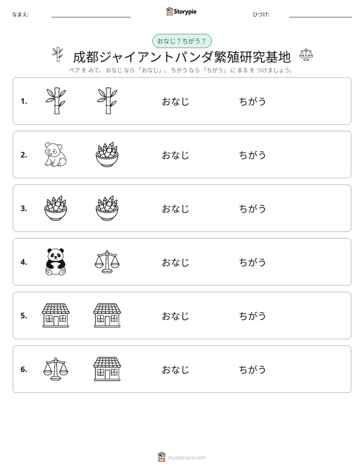 同じか違うか