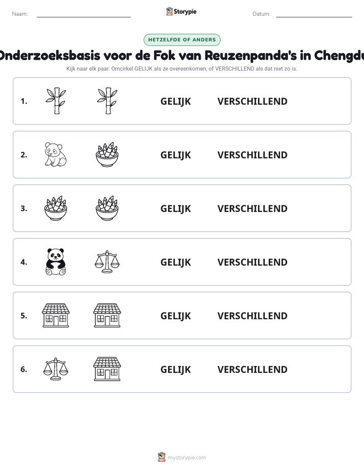 Zelfde of Verschillend