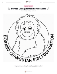 Borneo Orangutanları Koruma Vakfı yazdırılabilir çalışma sayfası önizlemesi