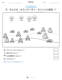 ボルネオ・オランウータン・サバイバル財団 の印刷可能ワークシートプレビュー