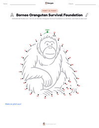 Borneo Orangutan Survival Foundation druckbare Arbeitsblatt Vorschau