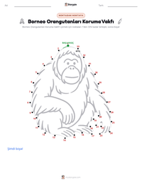 Borneo Orangutanları Koruma Vakfı yazdırılabilir çalışma sayfası önizlemesi