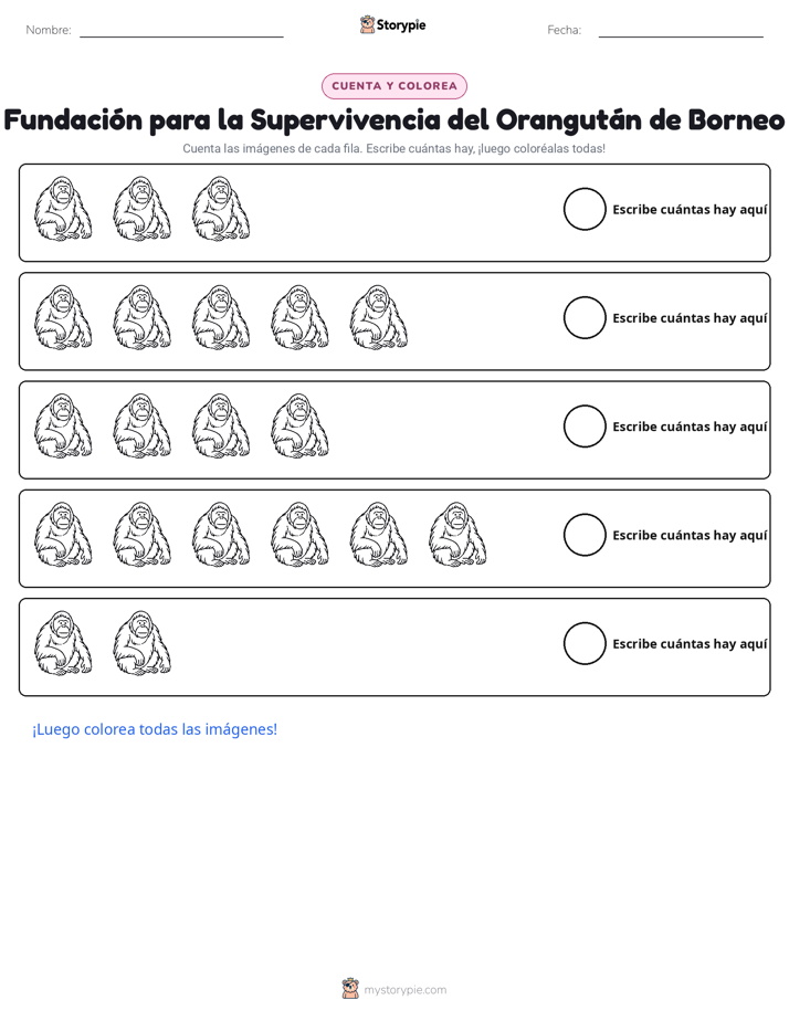 Contar y Colorear
