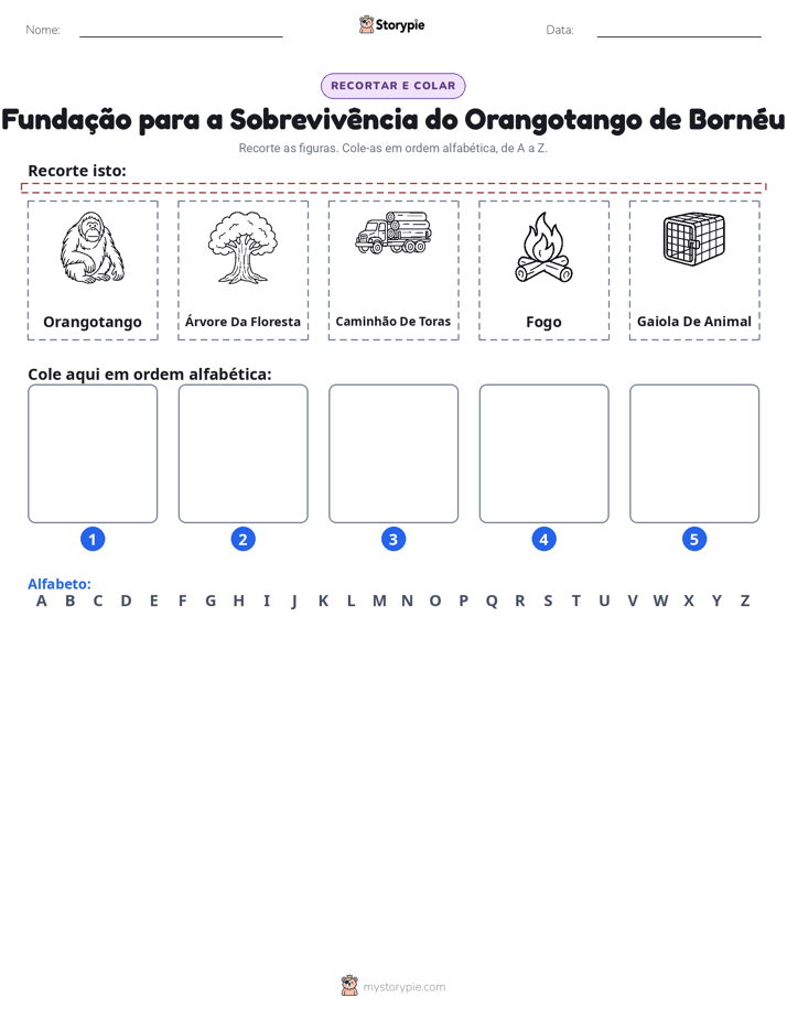 Recortar & Colar Alfabeto
