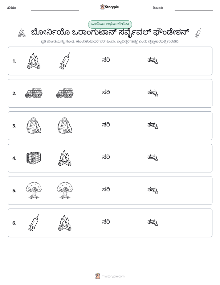 ಒಂದೇ ಅಥವಾ ವಿಭಿನ್ನ