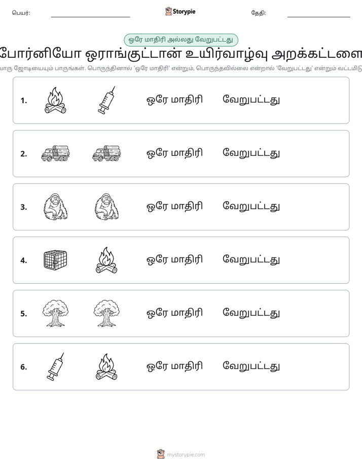 அதே அல்லது மாறுபட்டது