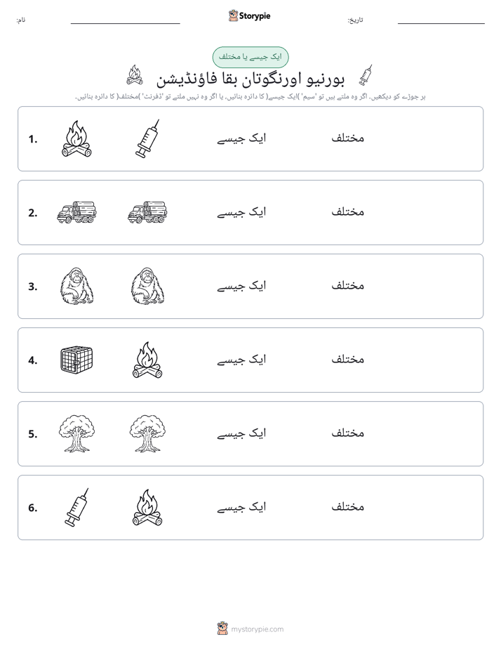 ایک جیسا یا مختلف