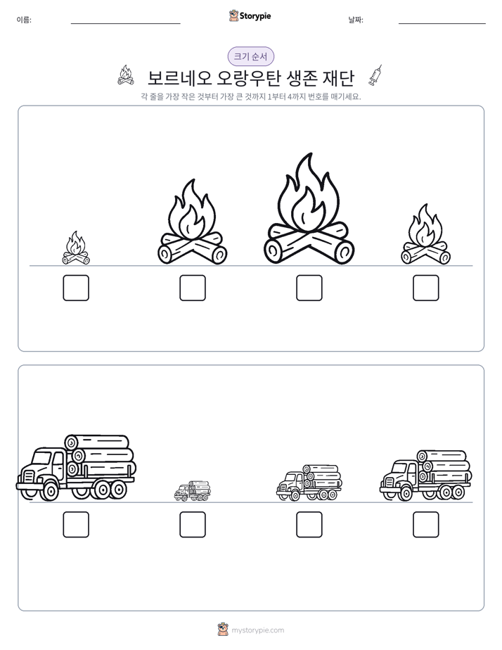 크기 순서