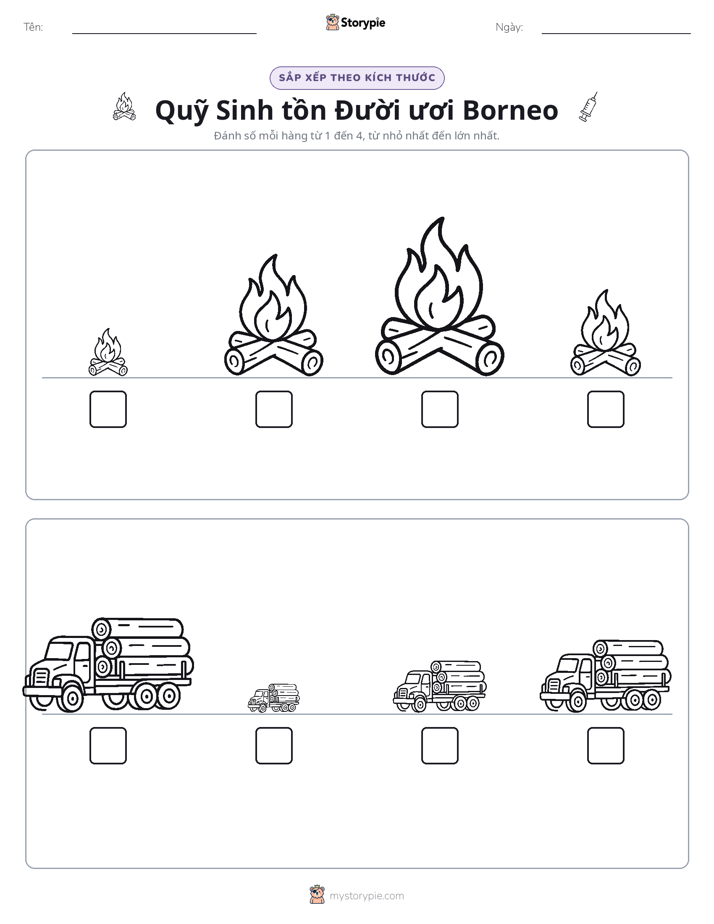 Thứ Tự Kích Thước