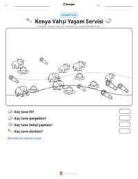 Kenya Vahşi Yaşam Servisi yazdırılabilir çalışma sayfası önizlemesi