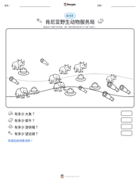 肯尼亚野生动物服务局 可打印工作表预览