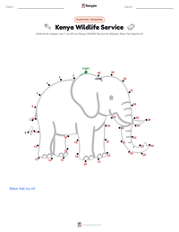 Kenya Wildlife Service afdrukbare werkblad voorbeeld
