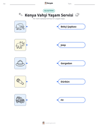 Kenya Vahşi Yaşam Servisi yazdırılabilir çalışma sayfası önizlemesi