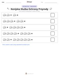 Podgląd drukowalnego arkusza ćwiczeń Kenijska Służba Ochrony Przyrody