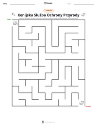 Podgląd drukowalnego arkusza ćwiczeń Kenijska Służba Ochrony Przyrody
