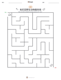 肯尼亚野生动物服务局 可打印工作表预览