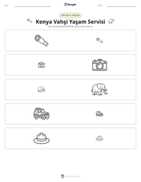 Kenya Vahşi Yaşam Servisi yazdırılabilir çalışma sayfası önizlemesi