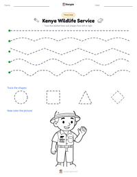 Kenya Wildlife Service printable worksheet preview
