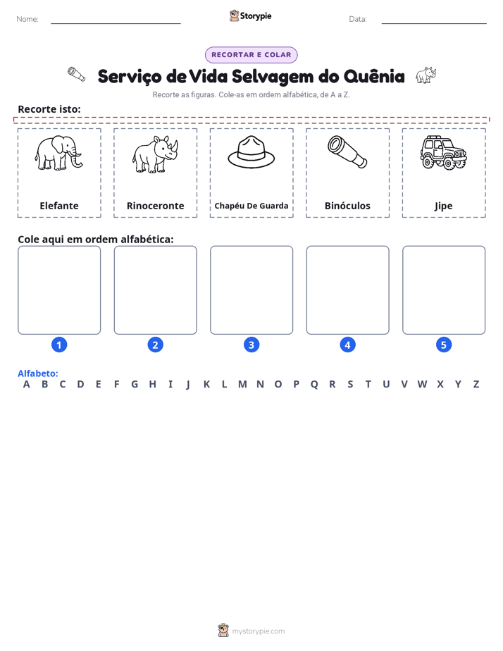 Recortar & Colar Alfabeto