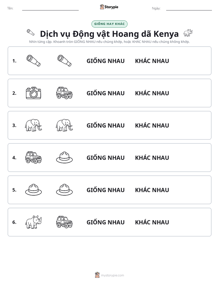 Giống Hay Khác