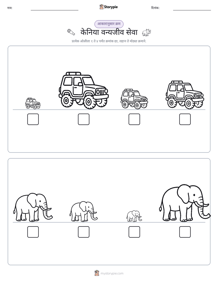 आकार क्रम