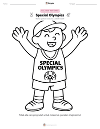 Prabaca lembar kerja cetak Special Olympics