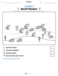 Prévia da folha de atividades imprimível Special Olympics