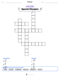 Aperçu de la feuille de travail imprimable Special Olympics