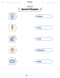 Special Olympics printable worksheet preview