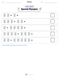 Special Olympics printable worksheet preview