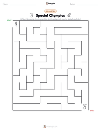 Special Olympics druckbare Arbeitsblatt Vorschau