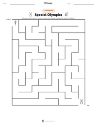 Aperçu de la feuille de travail imprimable Special Olympics