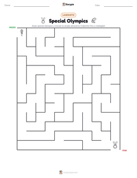 Anteprima della scheda stampabile di Special Olympics