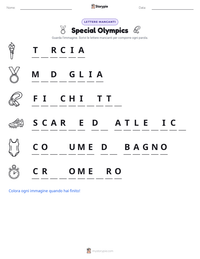 Anteprima della scheda stampabile di Special Olympics