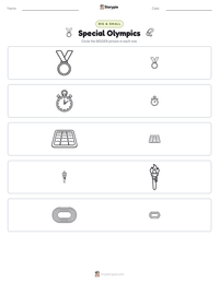 Special Olympics printable worksheet preview