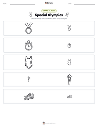 Aperçu de la feuille de travail imprimable Special Olympics
