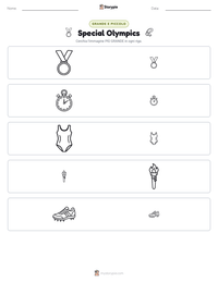 Anteprima della scheda stampabile di Special Olympics