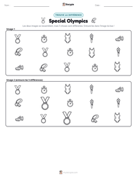 Aperçu de la feuille de travail imprimable Special Olympics